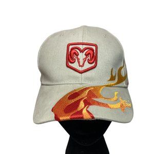 Dodge ram Fire Flames hat vintage Strap-back Adjustable  90s y2k